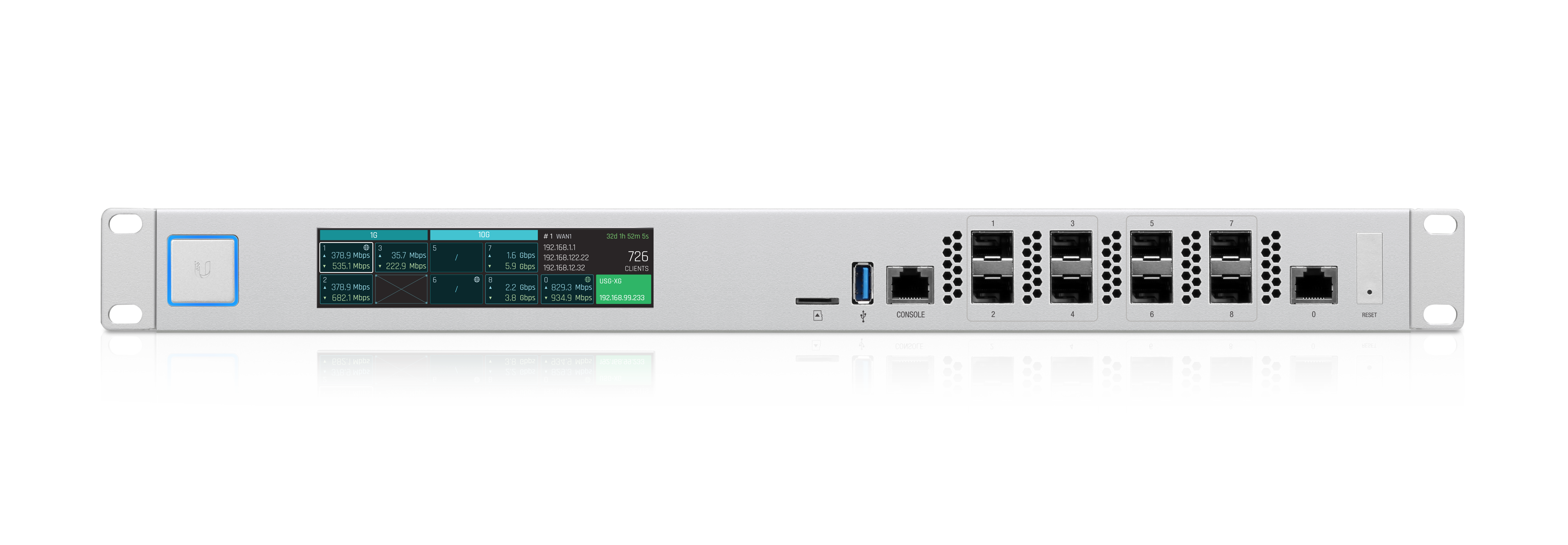 USG-XG-8 UNIFI XG GATEWAY 8x10G SFP+ ,1x Ethernet 