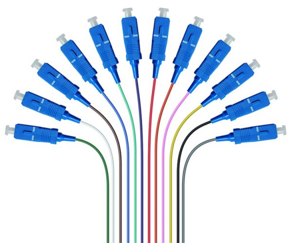 FBR-PT-SM-SC-UPC-12C-1M 12 CORE - RENKLI SC UPC SM 9/125 PIGTAIL - 1 MT