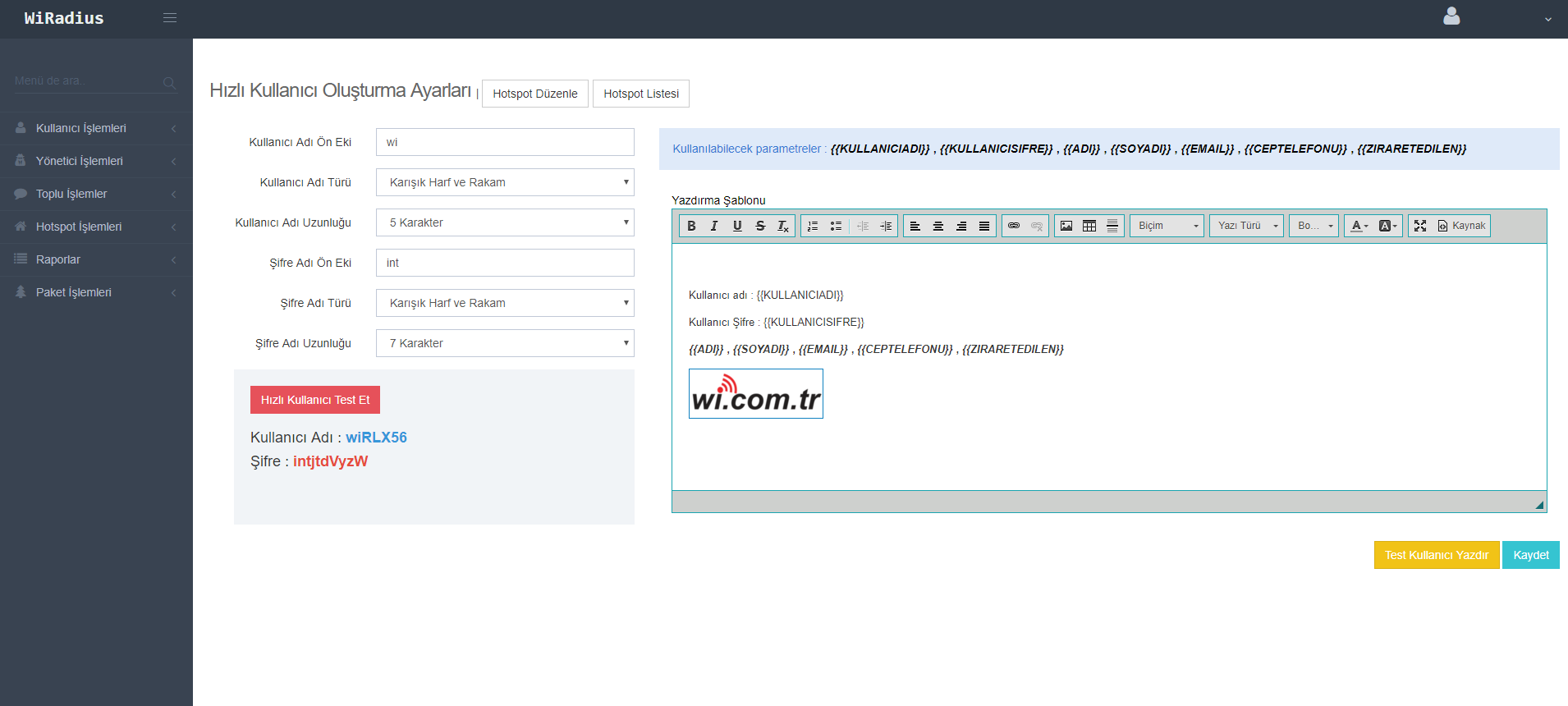 WIPOINT-25 25 ONLINE KULLANICI HOTSPOT VE LOGIN YONETIM / YILLIK